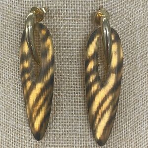 NWOT Alexis Bittar Animal Print Lucite Dangle Earrings